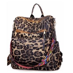 Leopard Print Backpack